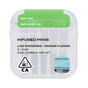 Boutiq Pre Rolls | Infused Minis | Strawberry Tropicana x Sour Slush | Live Diamonds 2.5G